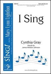 I Sing SAB choral sheet music cover